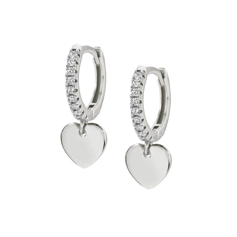 Alluring hearts fashion hoop earrings