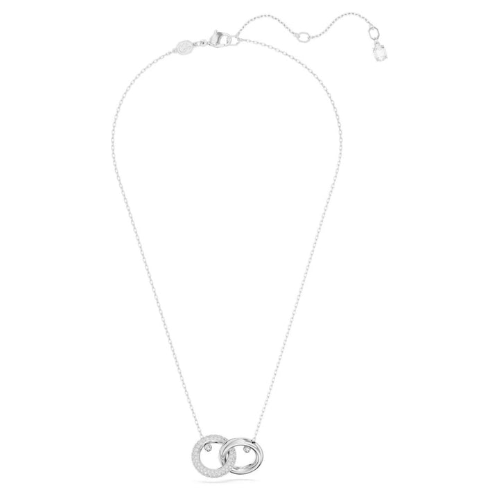 Swarovski Silver Dextera Interlocking Loop Necklace