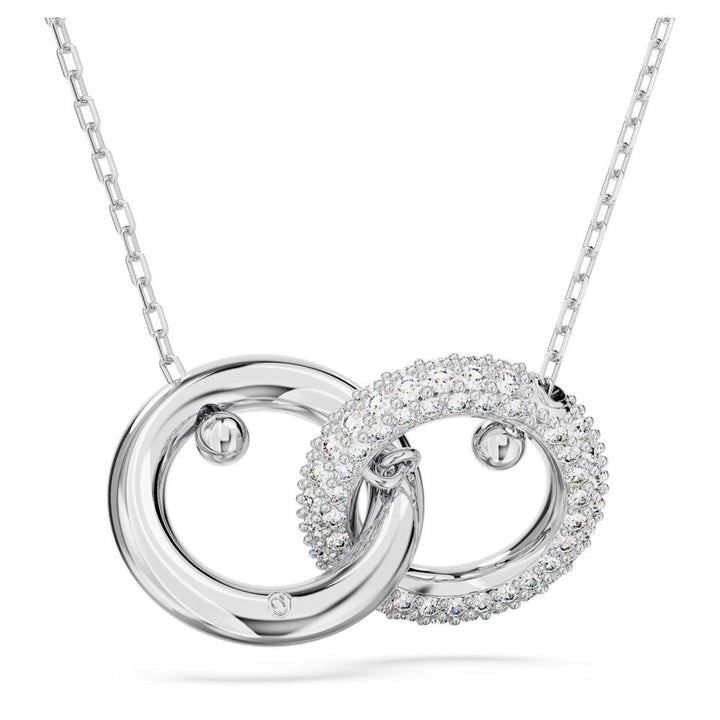 Swarovski Silver Dextera Interlocking Loop Necklace