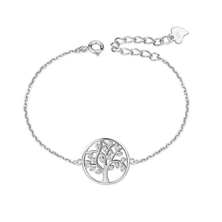 ol&co Silver Sparkling Tree of Life Bracelet