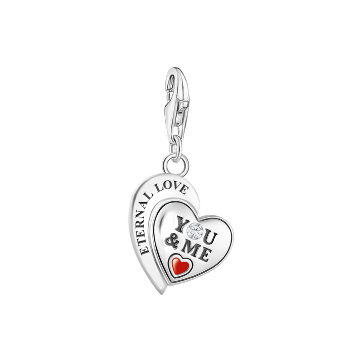 Thomas Sabo Silver You & Me Heart Shape Charm