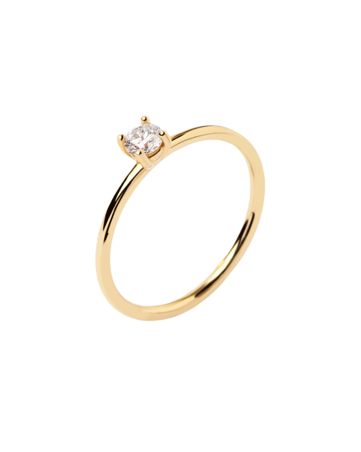 PDPAOLA 18ct Solid Gold Diamond Solitare Ring