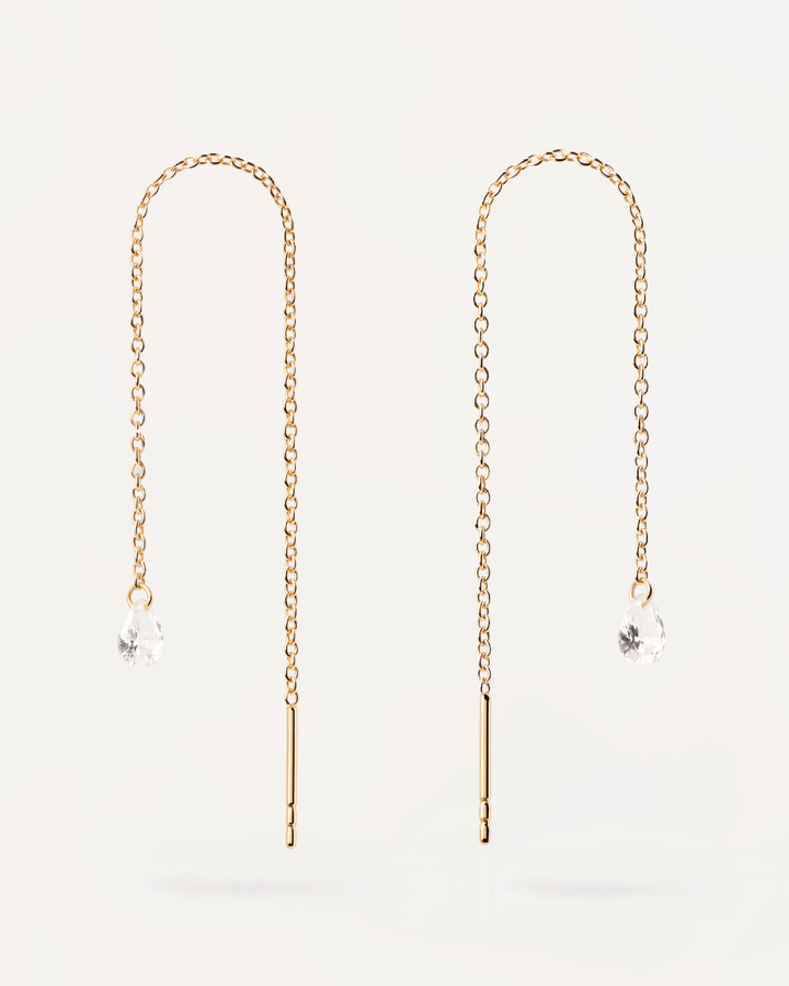 PDPAOLA Gold Waterfall Drop Earrings