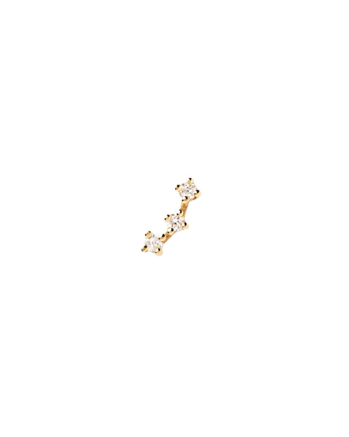 PDPAOLA 18ct Solid Gold Diamond Brooklyn Single Earring