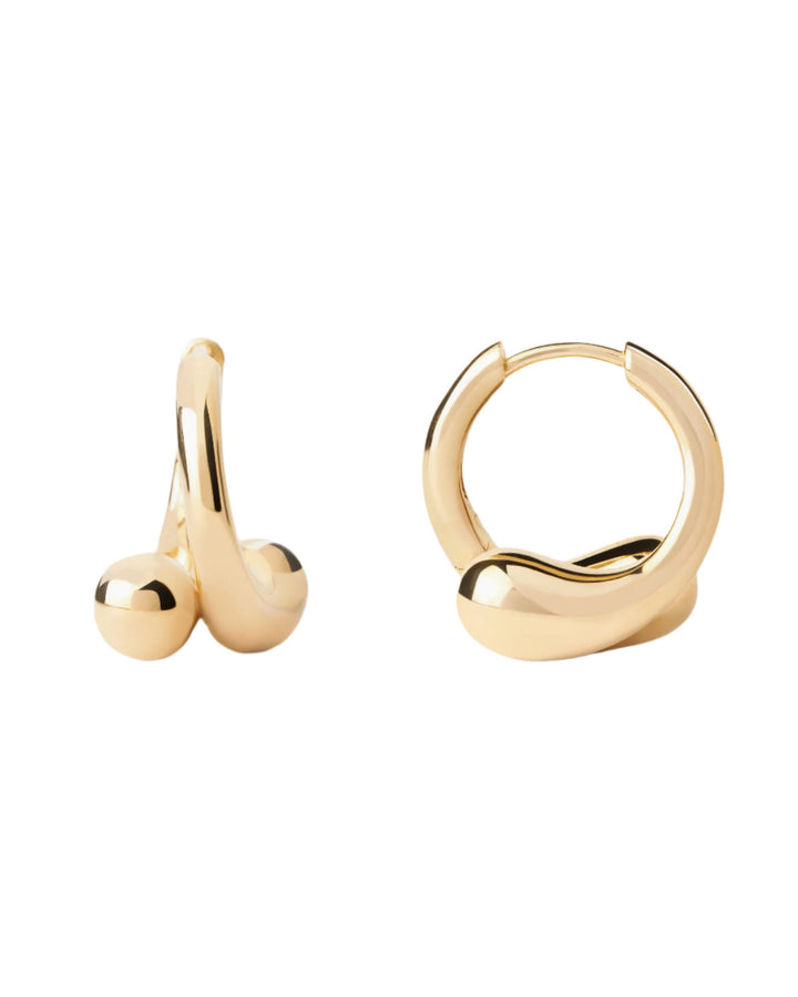 PDPAOLA Gold Loop Hoop Earrings