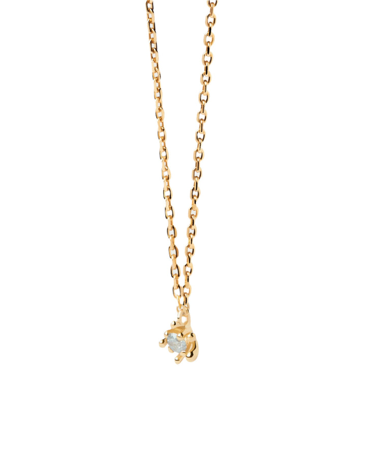 PDPAOLA Gold Grey Fleur Necklace