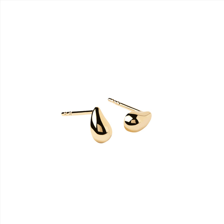 PDPAOLA Gold Drop Stud Earrings