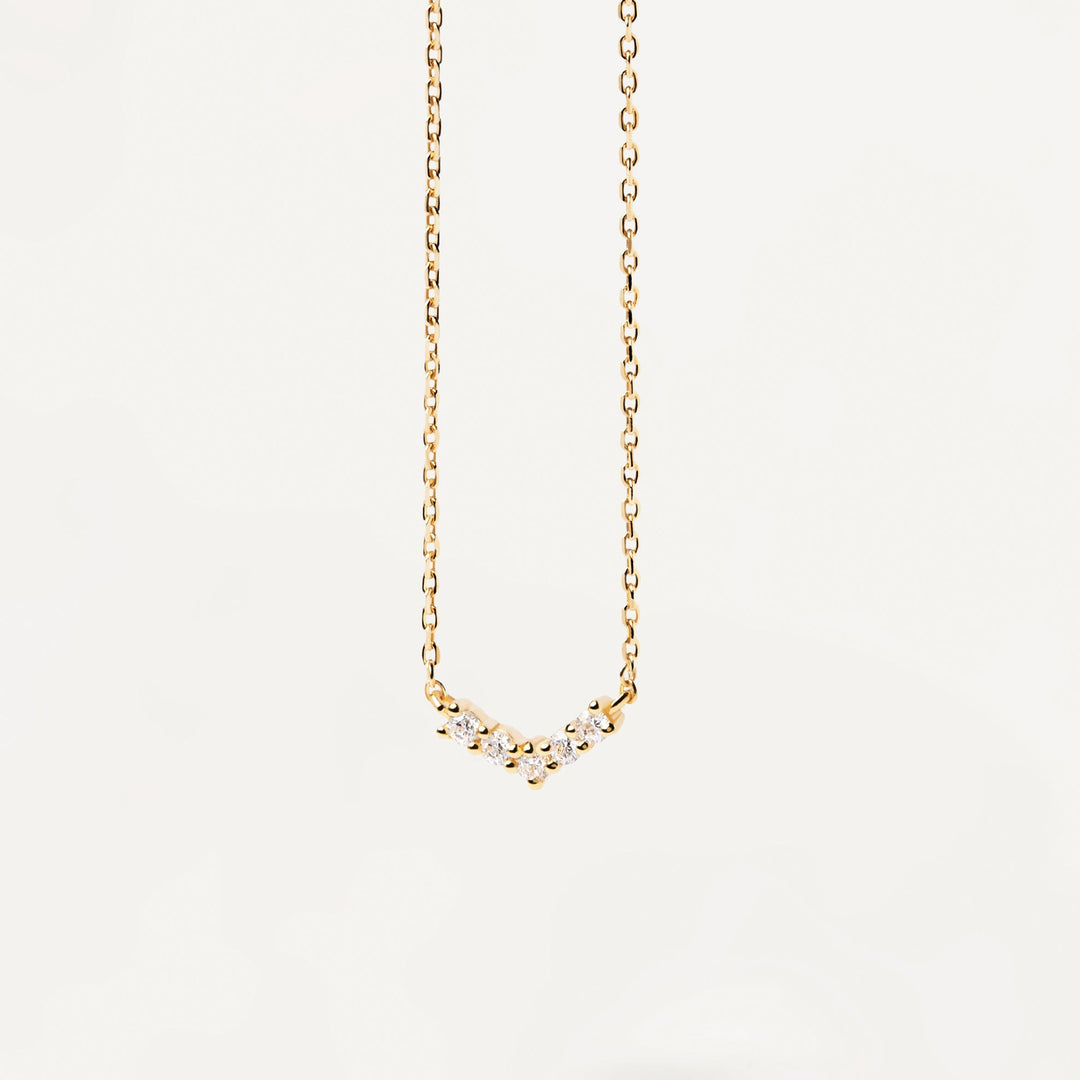 PDPAOLA Gold Mini Crown Necklace