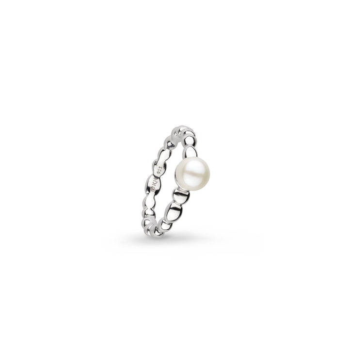 Kit Heath Silver Coast Pebble Pearl Ring