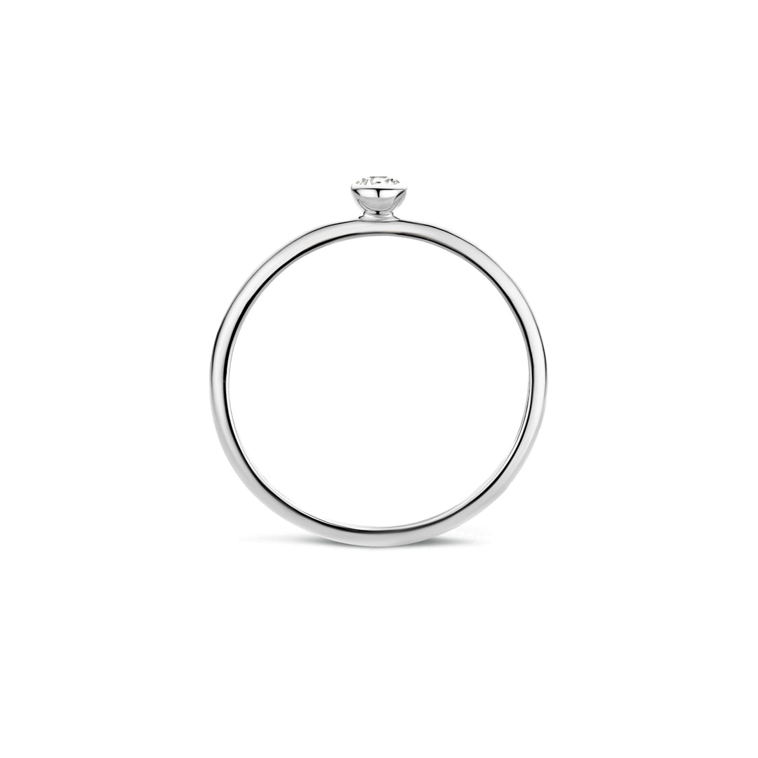 Blush 14ct Solid White Gold Ring