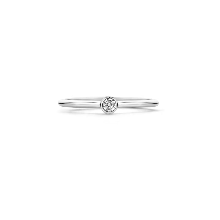 Blush 14ct Solid White Gold Ring