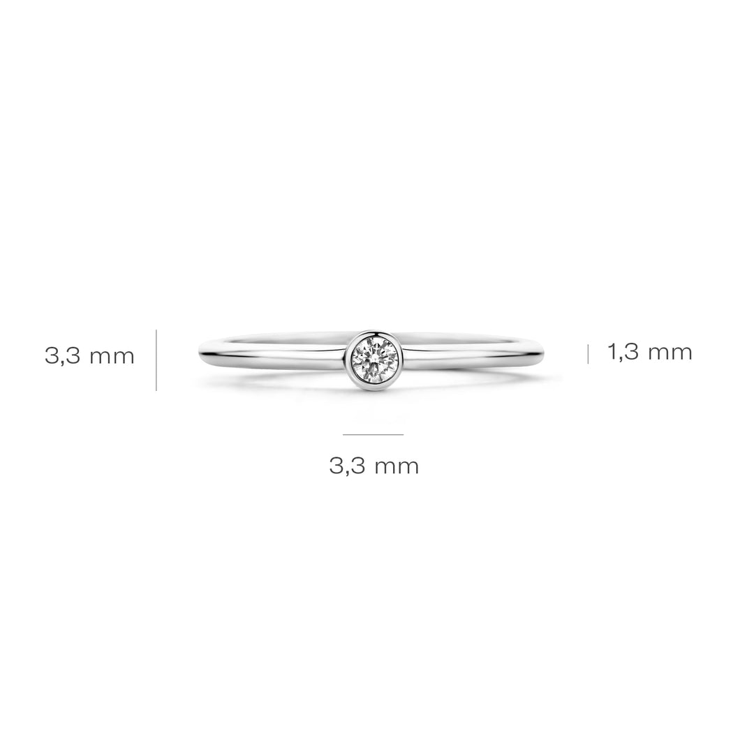 Blush 14ct Solid White Gold Ring