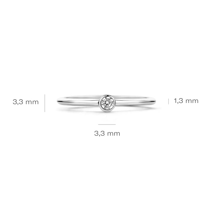 Blush 14ct Solid White Gold Ring