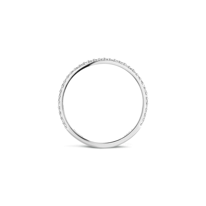 Blush 14ct Solid White Gold Pave Ring