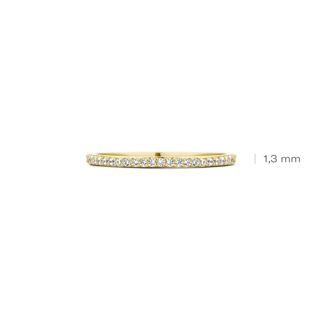 Blush 14ct Solid Gold Pave Ring