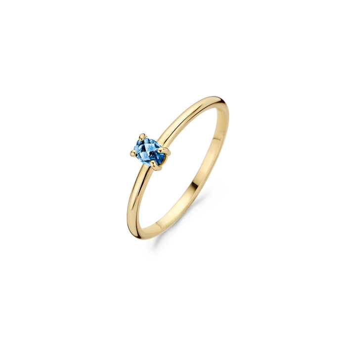 Blush 14ct Solid Gold Blue Topaz Ring