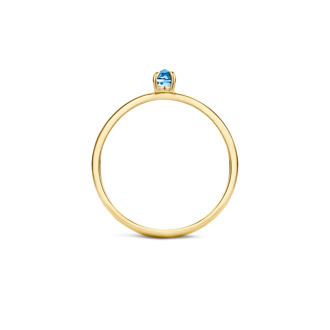 Blush 14ct Solid Gold Blue Topaz Ring