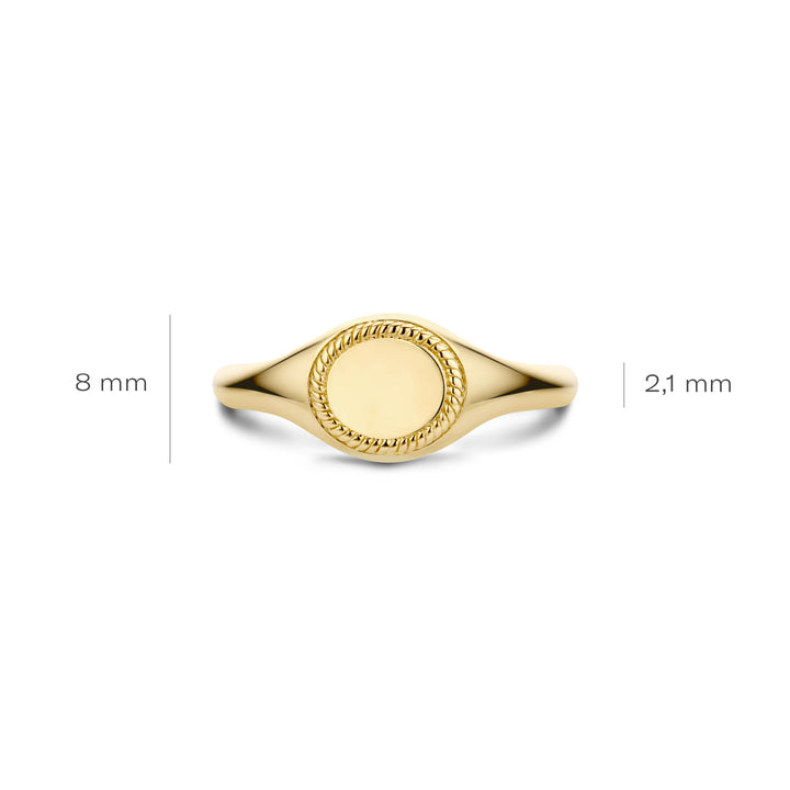 Blush 14ct Solid Gold Signet Ring