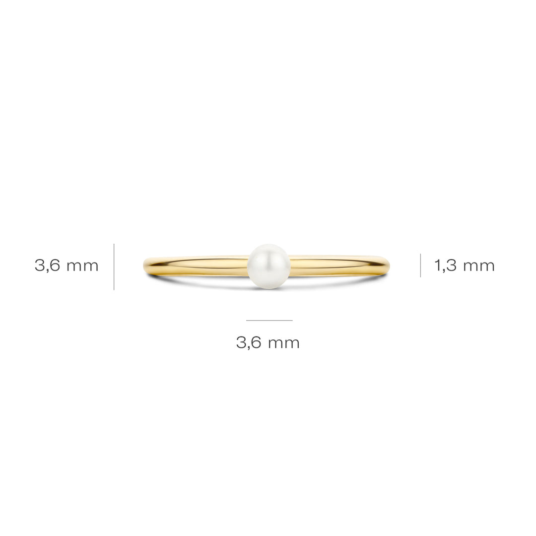 Blush 14ct Solid Gold Mini Pearl Ring