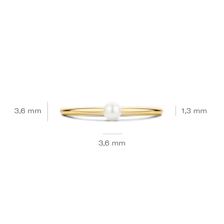 Blush 14ct Solid Gold Mini Pearl Ring