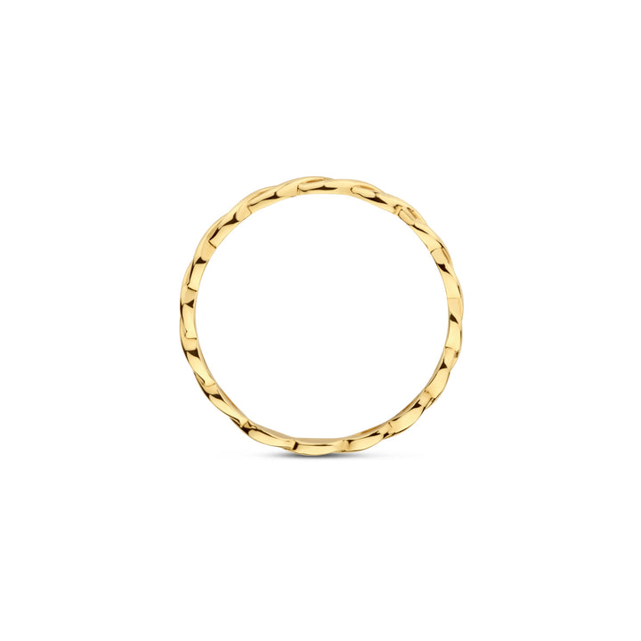 Blush 14ct Solid Gold Braided Ring