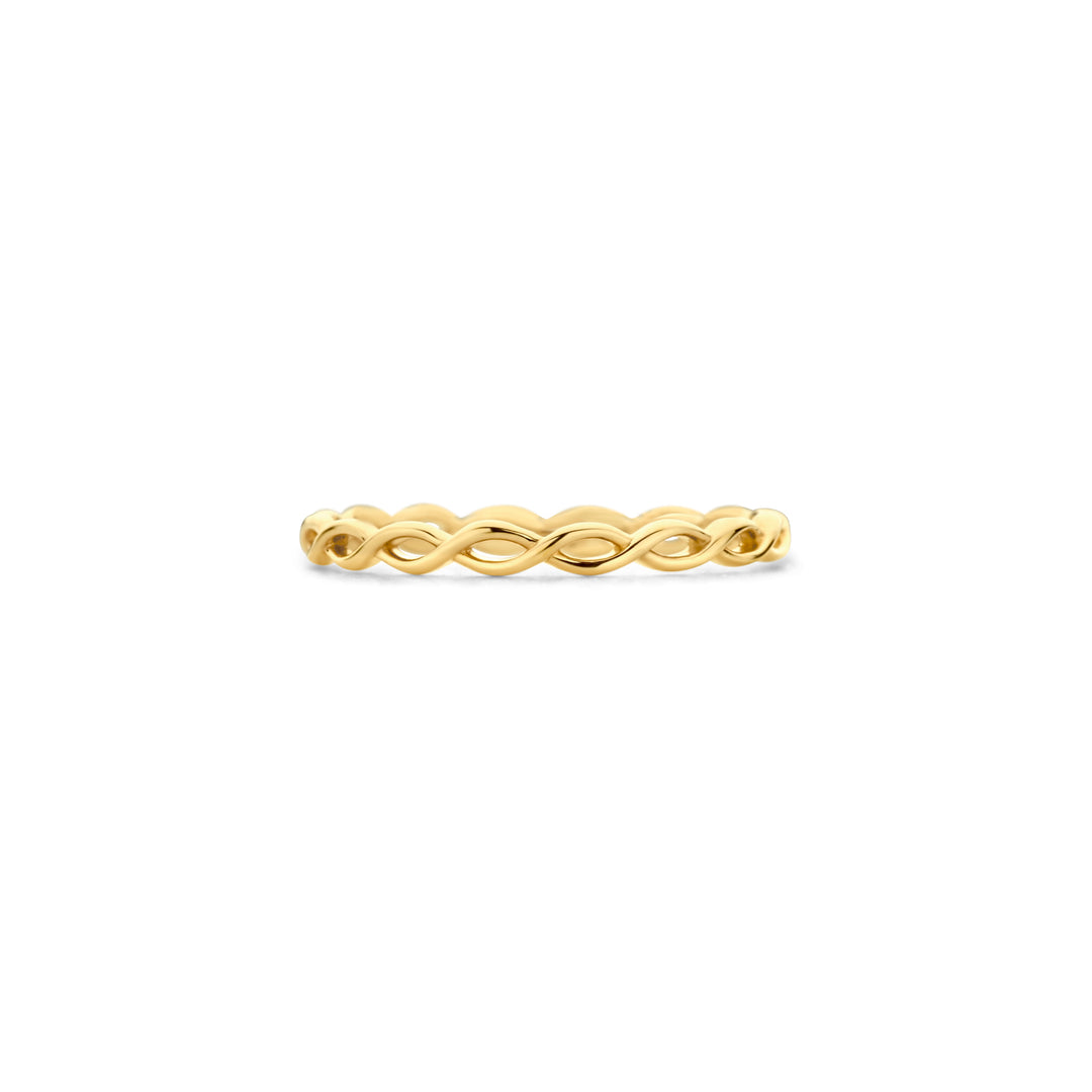 Blush 14ct Solid Gold Braided Ring