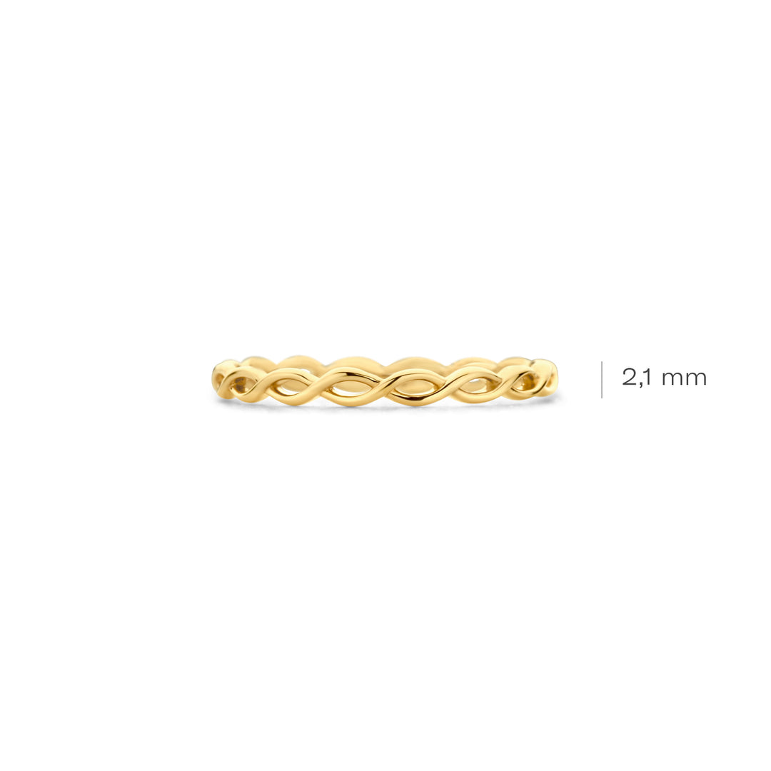 Blush 14ct Solid Gold Braided Ring