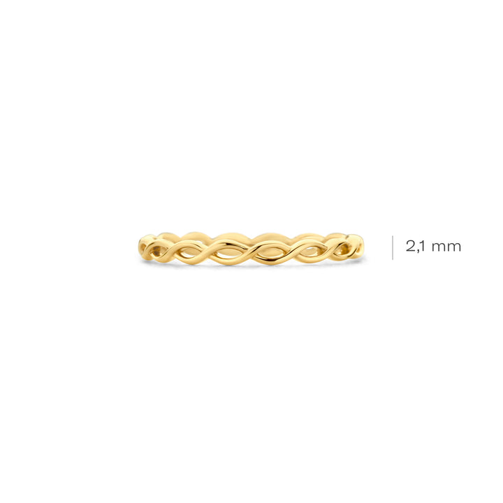 Blush 14ct Solid Gold Braided Ring