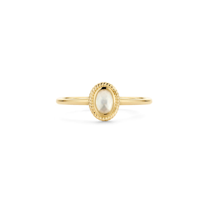 Blush 14ct Solid Gold Mother of Pearl Ring