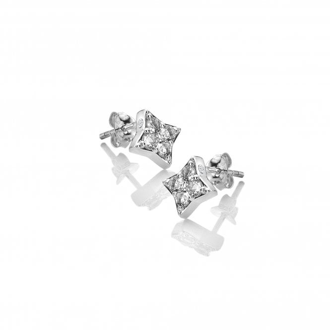 Hot Diamonds Silver Squared Triangle Earrings