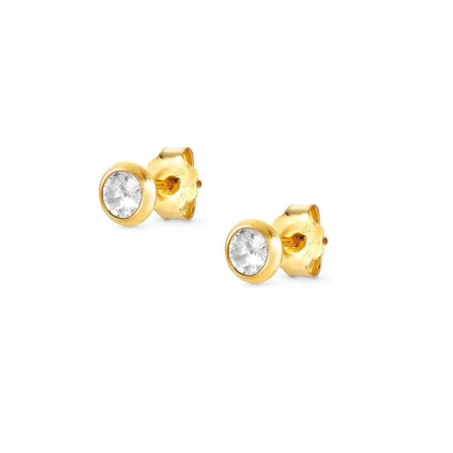 Nomination Gold Bella Cubic Zirconia Stud Earrings