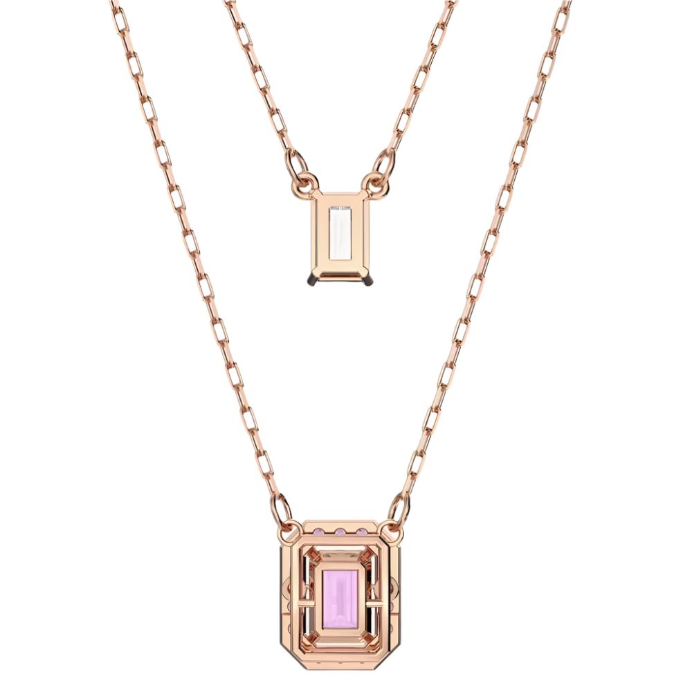 Swarovski Rose Gold Millenia Layered Pink Necklace