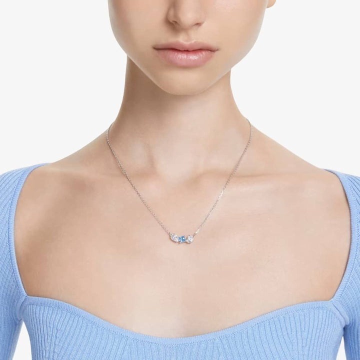 Swarovski Silver Mesmera Blue Necklace