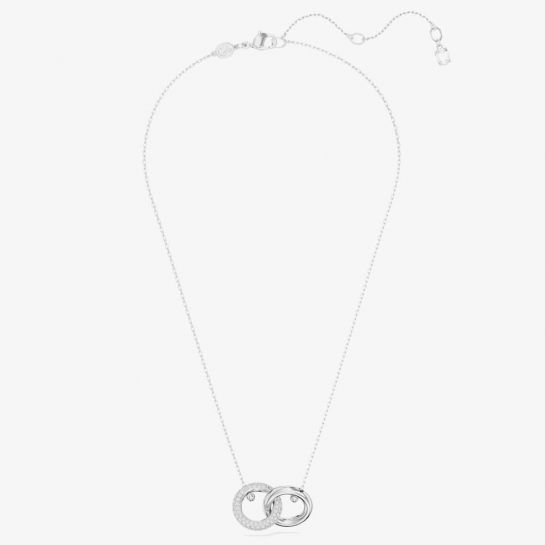 Swarovski Silver Dextera Interlocking Loop Necklace