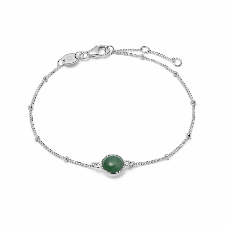 Daisy London Sterling Silver Green Aventurine Healing Stones Bracelet