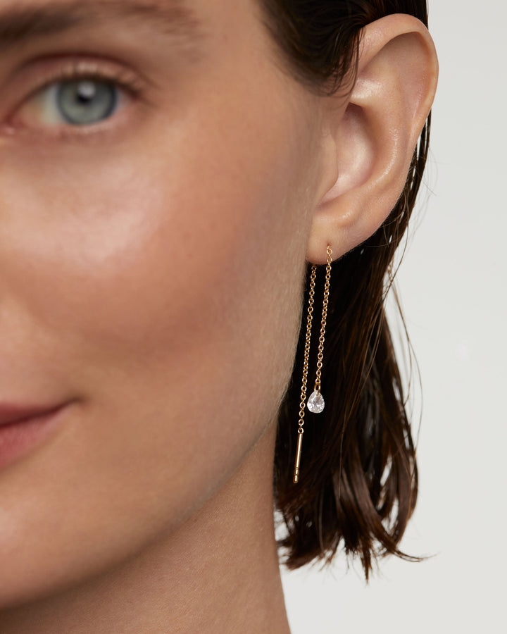 PDPAOLA Gold Waterfall Drop Earrings