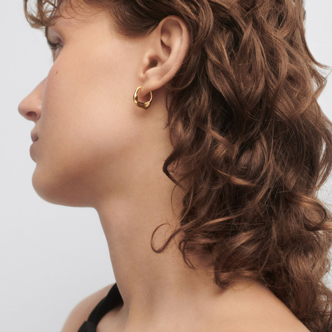 PDPAOLA Gold Mini Magma Hoop Earrings