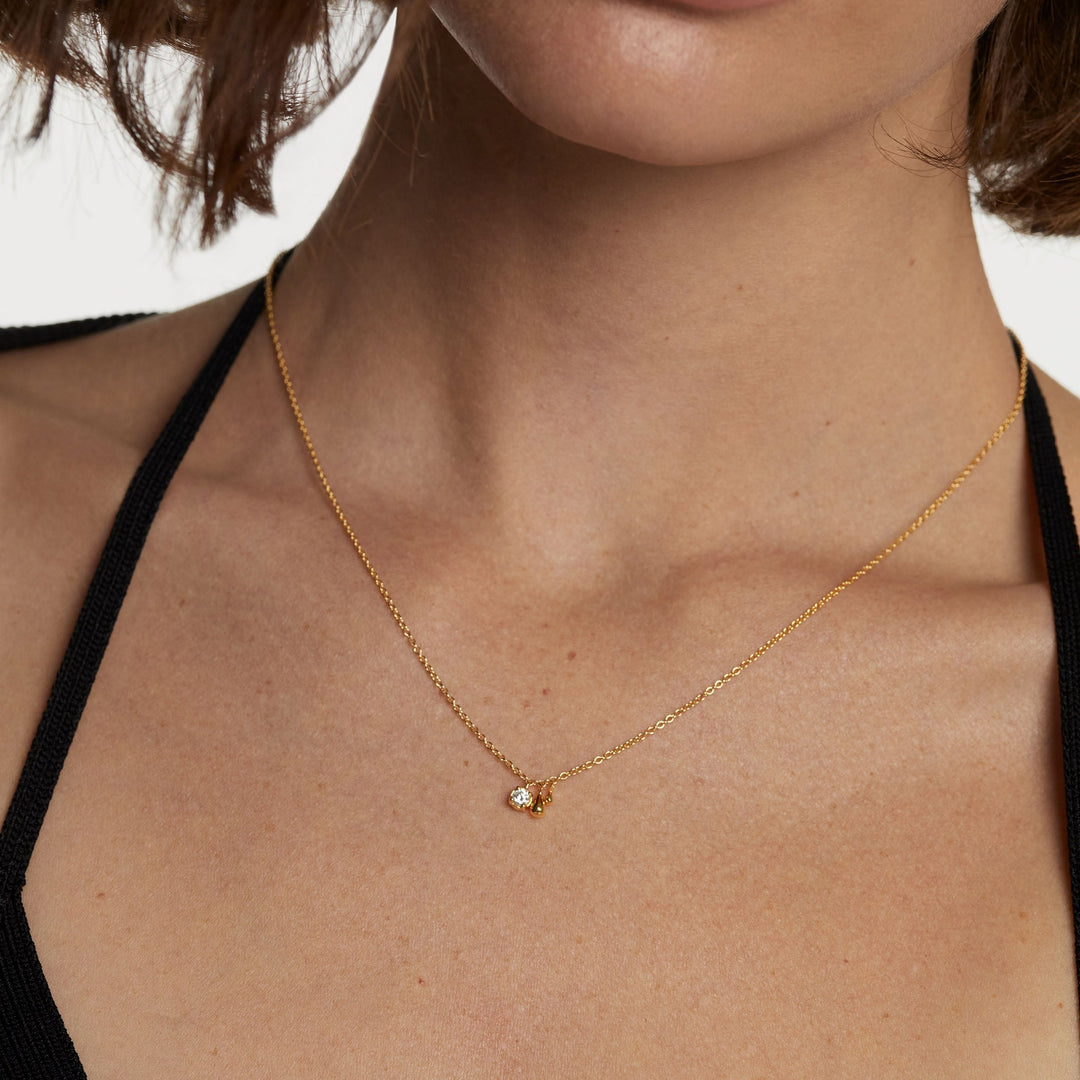 PDPAOLA Gold Water Necklace