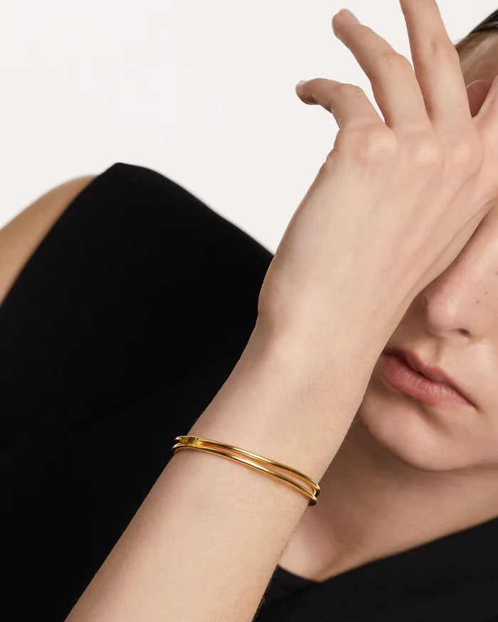 PDPAOLA Gold Twister Bangle