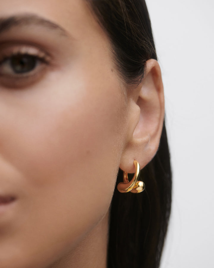 PDPAOLA Gold Loop Hoop Earrings