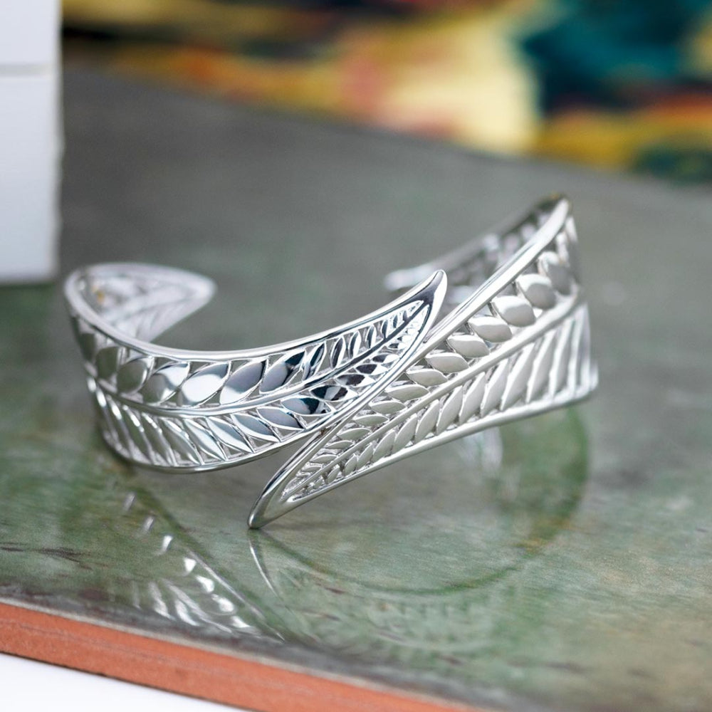 2025 Blossom Eden Grande Wrapped Leaf Cuff Bangle image 2