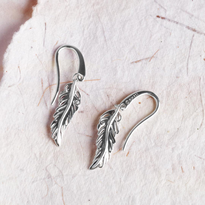 2025 Feather Wisp Drop Earrings image 3