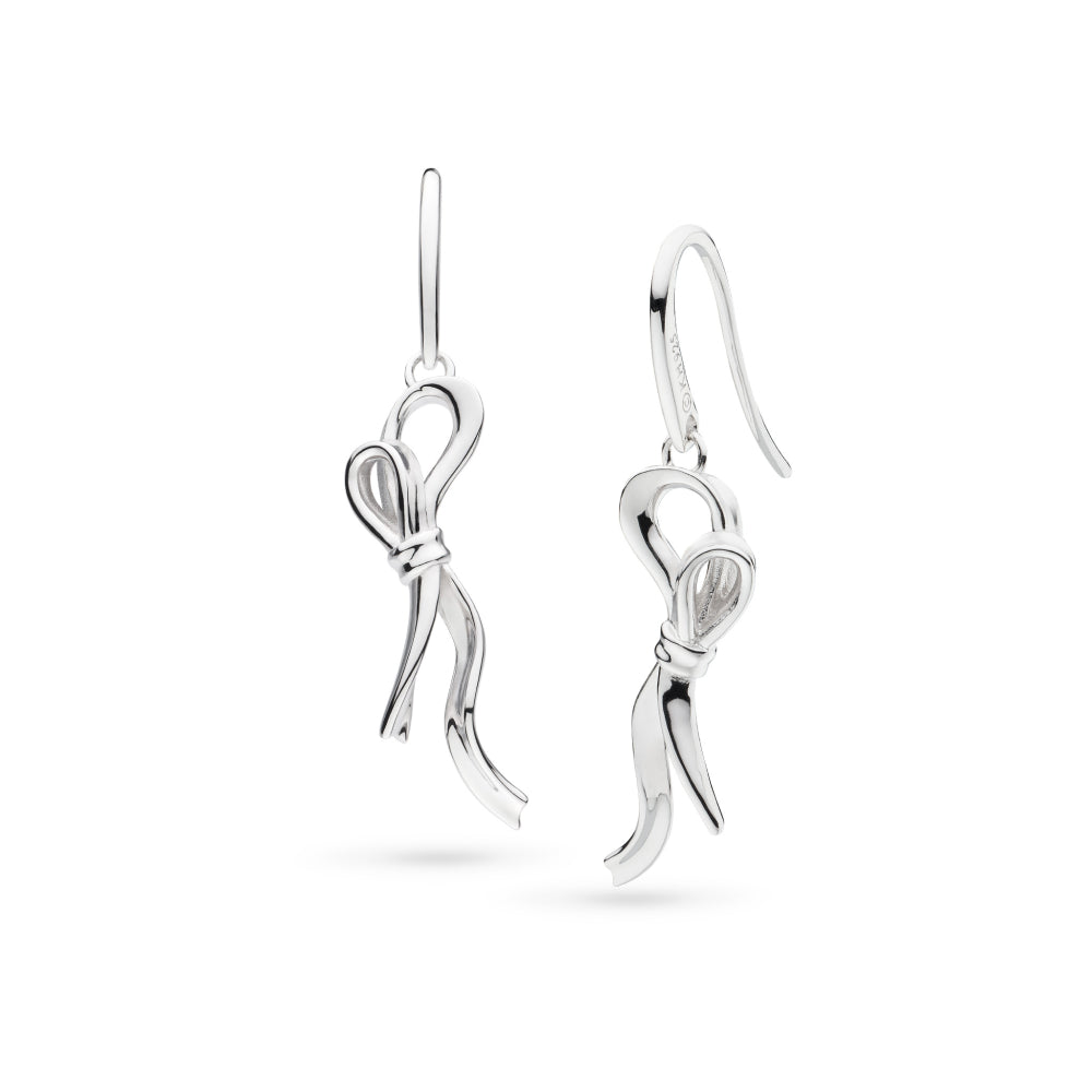 2025 Serenity Ribbon Bow Loop Drop Earrings image 1