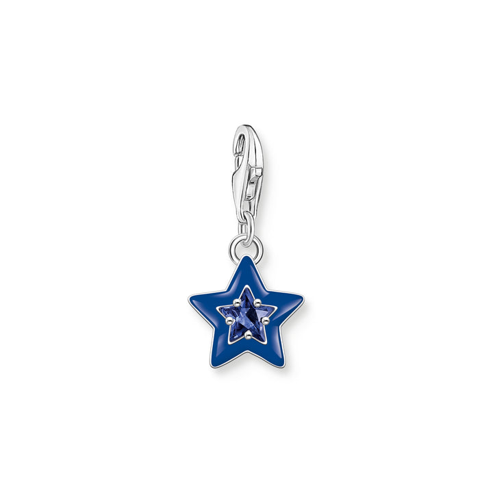 Thomas Sabo Silver Blue Enamel and CZ Star Charm