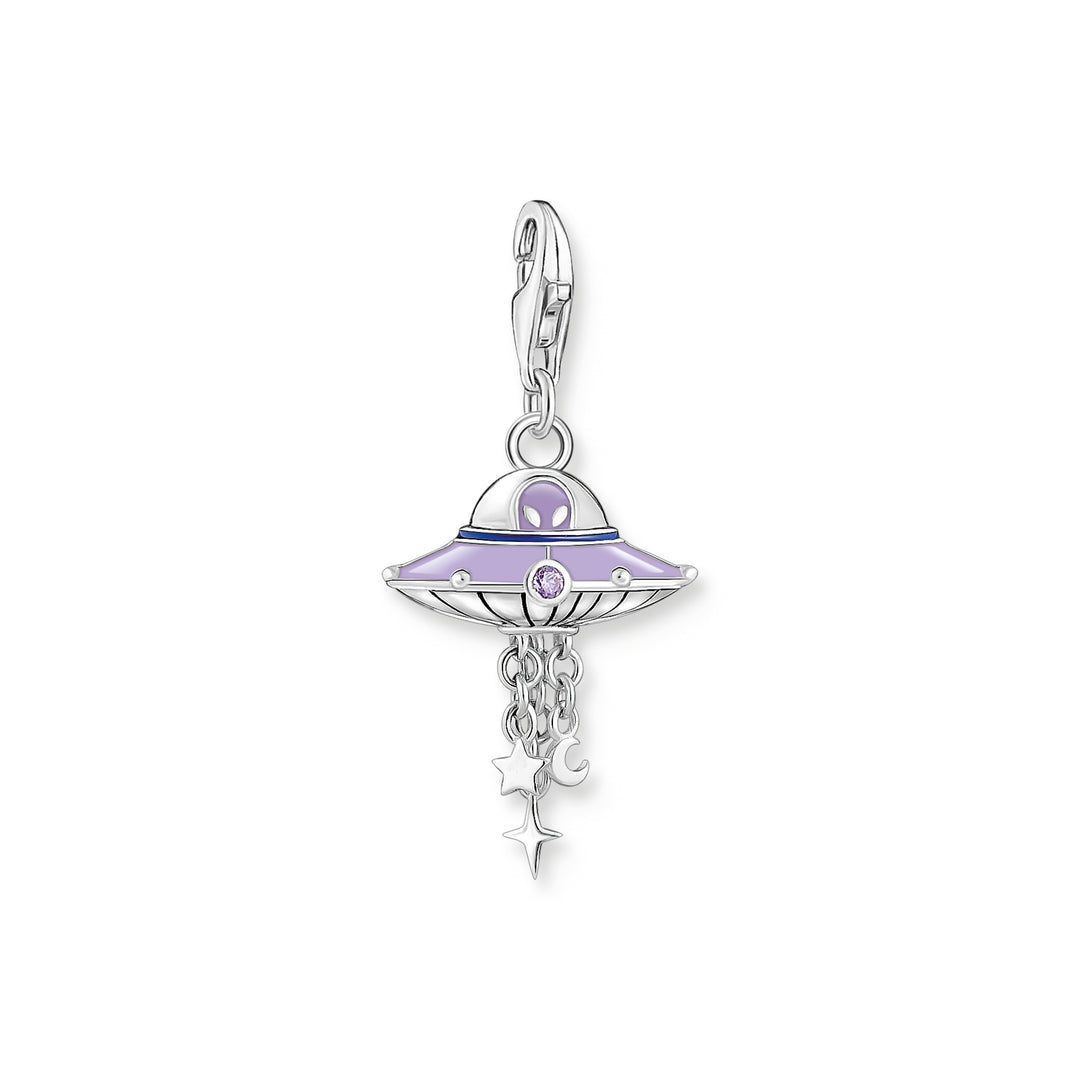 Thomas Sabo Silver Ufo Glows In Dark Charm