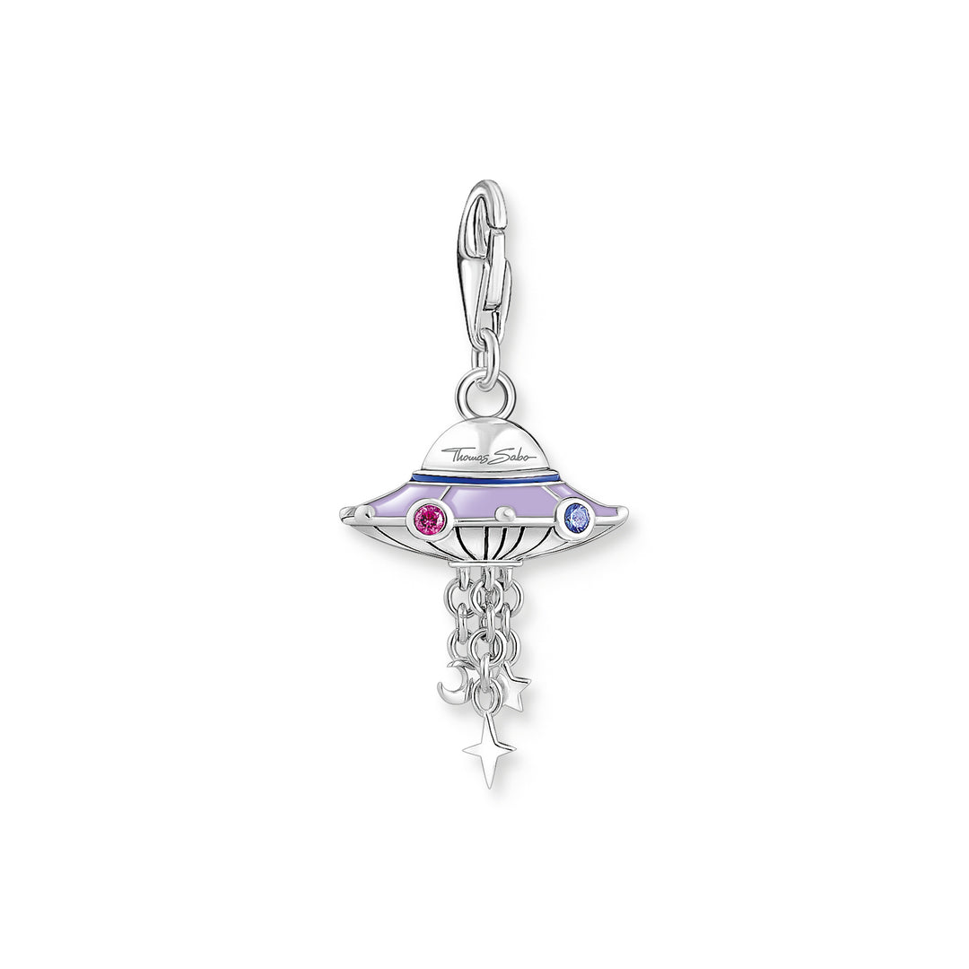 Thomas Sabo Silver Ufo Glows In Dark Charm