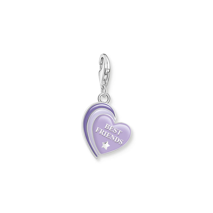 Thomas Sabo Silver Violet Enamel Best Friends Charm