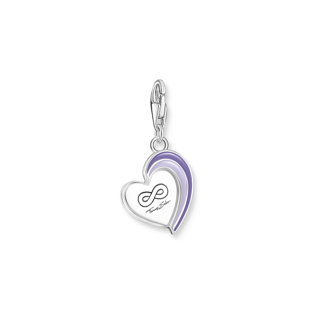 Thomas Sabo Silver Violet Enamel Best Friends Charm