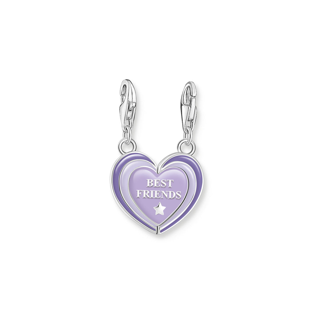 Thomas Sabo Silver Violet Enamel Best Friends Charm