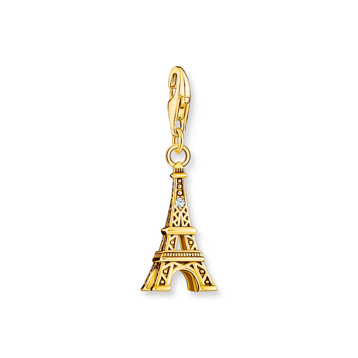 Thomas Sabo Gold Eiffel Tower and White Zirconia Charm